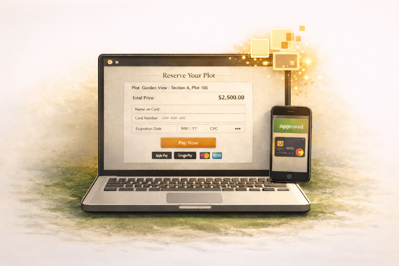 Online plot reservation and payment